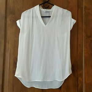 Express white cap sleeve blouse small